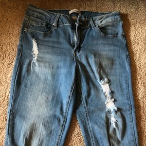 Distressed jeans